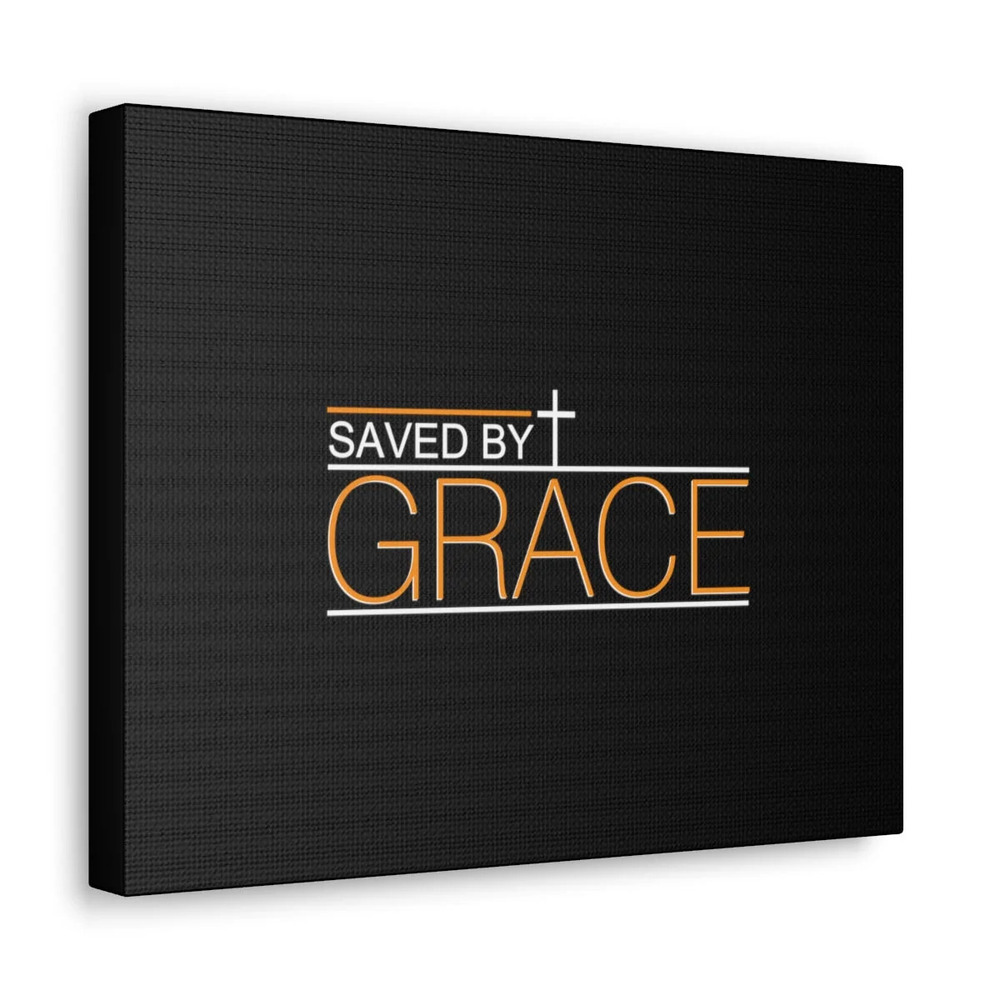 Scripture Walls Saved By Grace Ephesians 2:8 Orange Christian Wall Art Bible